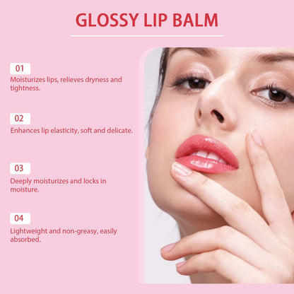 Glossy and moisturizing lip balm, nourishing lip gloss for soft, supple lips, and daily care.